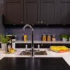 flöde korsa | Traditional Cruciform Style 3 in 1 Instant Boiling Tap | White Ceramic Levers | Polished Chrome Finish
