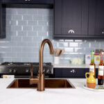 flöde kraft Solo | Industrial Style Single Lever 3 in 1 Instant Boiling Tap | Brushed Copper Finish