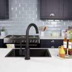 flöde kraft Solo | Industrial Style Single Lever 3 in 1 Instant Boiling Tap | Matt Black Finish