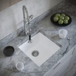 Vänern | 1.0 Bowl Comite Kitchen Sink | Inset or Undermounted | 440mm x 440mm x 205mm | Strainer Waste Supplied | Matt White Finish