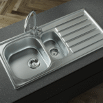 Glan Satin Matt | 1.5 Bowl Inset Stainless Steel Kitchen Sink | 1000 x 500mm | Chrome Basket Strainer Wastes Included