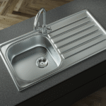Glan Satin Matt | Single Bowl Inset Stainless Steel Kitchen Sink | 965 x 500mm | Chrome Basket Strainer Waste Included