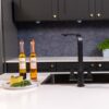 flöde Paddla | Dual Lever Kitchen Tap | Swan Neck Design | Matt Black
