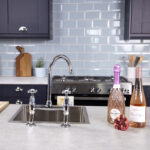 flöde Larvik | Kitchen Crosshead Bridge Mixer Tap | Polished Chrome Finish