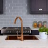 flöde Bryne | Single Lever Kitchen Sink Mixer Tap with Swivel Spout | Brushed Copper Finish