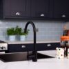 flöde Bryne | Single Lever Kitchen Sink Mixer Tap with Swivel Spout | Matt Black Finish
