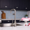 flöde Arendal | Single Lever Kitchen Sink Mixer Tap with Swivel Spout | Brushed Steel Finish