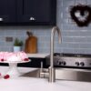 flöde Bryne | Single Lever Kitchen Sink Mixer Tap with Swivel Spout | Brushed Steel Finish