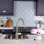 flöde Narvik | Dual Lever 3 Hole Kitchen Tap | Pewter Finish