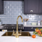 flöde Drammen | Dual Lever Kitchen Mixer | Polished Brass Finish