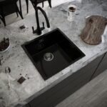 Vänern | 1.0 Bowl Comite Kitchen Sink | Inset or Undermounted | Strainer Waste Supplied | Gloss Black Finish