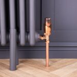 Angled Thermostatic Radiator Valve Pack | 15mm x 1/2" | Copper