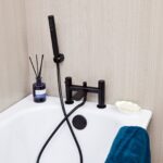 Eslov | Bath Shower Mixer Tap | Includes Handset and Holder | Matt Black