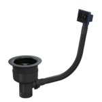 Top-Fix | Basket Strainer Kitchen Sink Waste with Overflow | Matt Black Finish
