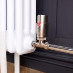 Straight Round Thermostatic Radiator Valve Pack | 15mm x 1/2" | Brushed Steel