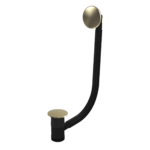 Top-Fix | Bath Waste with Overflow | Brushed Brass Finish