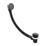 Easy Clean Push Button Bath Waste - Matt Black