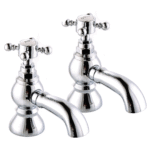 Flen | Bath Pillar Taps | Chrome