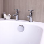 Isak | Bath Pillar Taps | Chrome