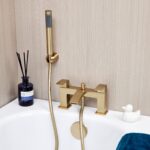 Boras | Bath Shower Mixer | Including Handset and Holder | Brushed Brass