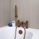 Eslov | Bath Shower Mixer Tap | Includes Handset and Holder | Copper