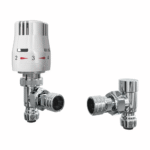 Angled Push-Fit TRV & Lockshield 10 mm | White