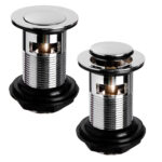 Small Cap Slotted Click Clack Basin Waste | Chrome