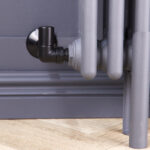 Corner Round Manual Radiator Valve Pack | 15mm x 1/2″ | Satin Black