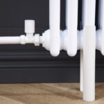 Straight Round Manual Radiator Valve Pack | 15mm x 1/2″ | Matt White