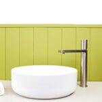 Limingen | High Rise Mono Basin Mixer Tap | Brushed Steel