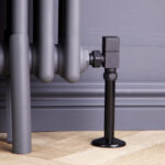 Angled Square Manual Radiator Valve Pack | 15mm x 1/2″ | Matt Black