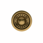 Basket Strainer Kitchen Sink Waste | Round & Rectangular Overflow Plates | Gold Finish