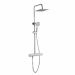 Lund | Thermostatic Shower Kit | Including Telescopic Riser Rail | Cool Touch Valve | Chrome