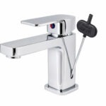 TOP-FIX Lima Mono Basin Mixer Tap - Quick Install - Chrome - Deck-Mounted - Lever Handle - Contemporary Design
